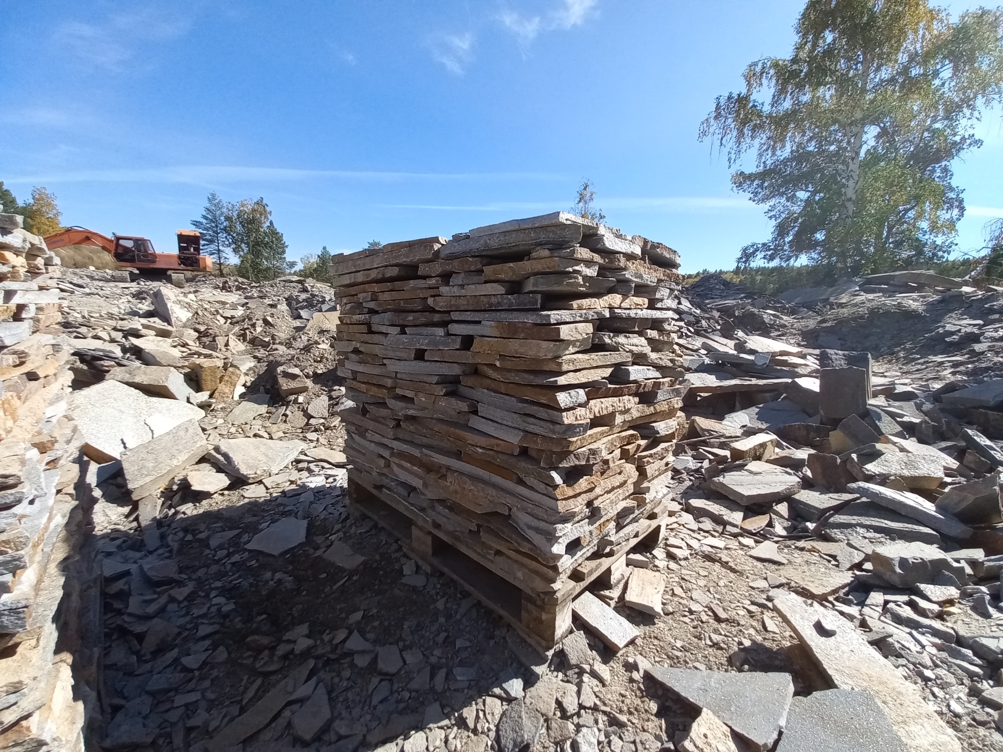 Плитняк златолит серебристый для мощения на бетон купить в Пласте