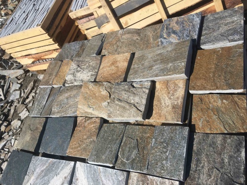 Плитка пилёная златолит Уральский для цоколя, отмостки купить в Пласте