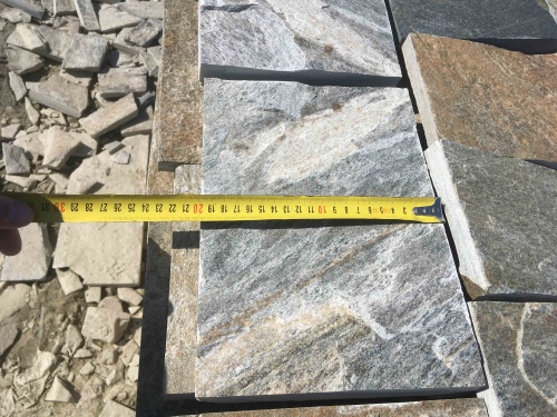 Плитка пилёная златолит Уральский для цоколя, отмостки купить в Пласте