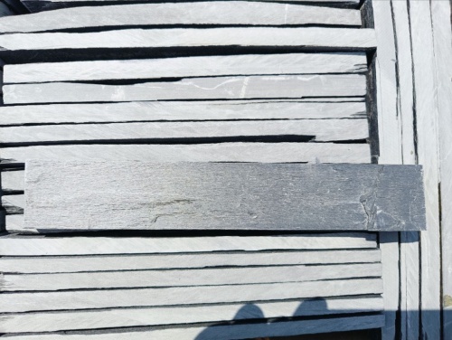 Плитка чёрная из натурального камня фасадная 30 см * 5 см, толщина 7 мм -30 мм купить в Пласте